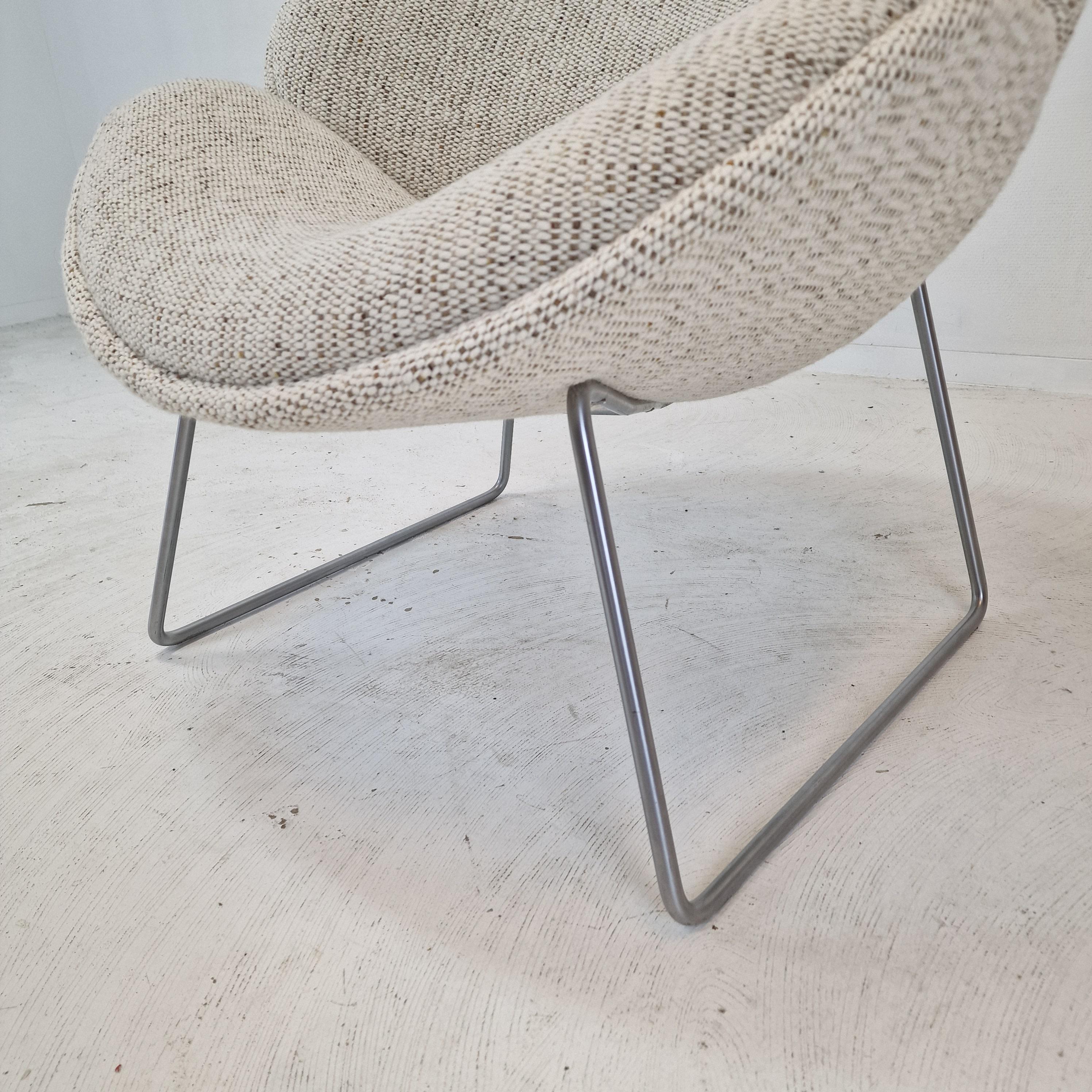 Ensemble de chaises à tranches orange Artifort F438 de Pierre Paulin, 1959 en vente 3