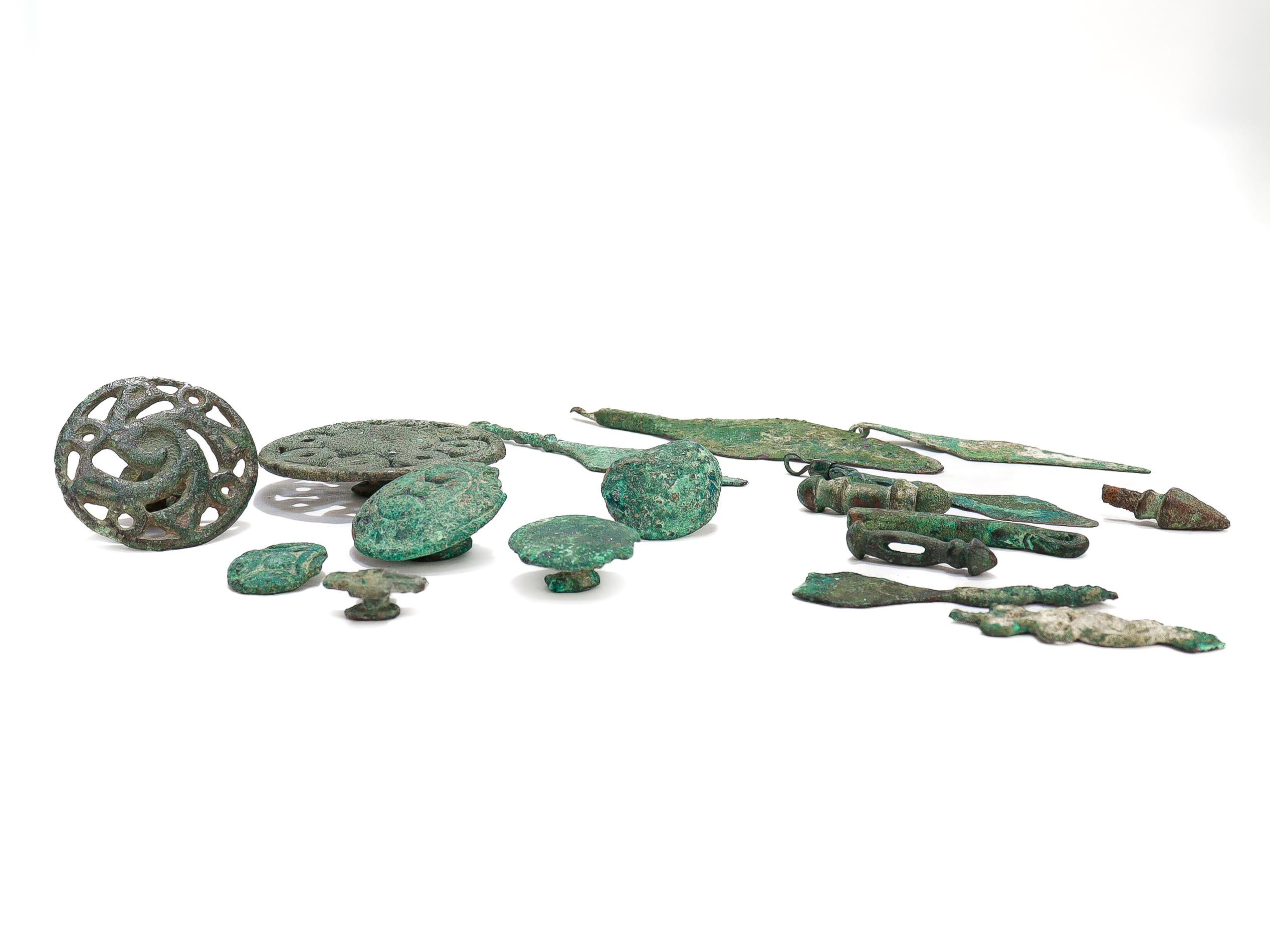 Set of Assorted Ancient Gandharan Bronze Artifacts / Objects For Sale 1