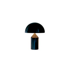 Set of 'Atollo' Large and Small Black Table Lamp by Vico Magistretti for Oluce