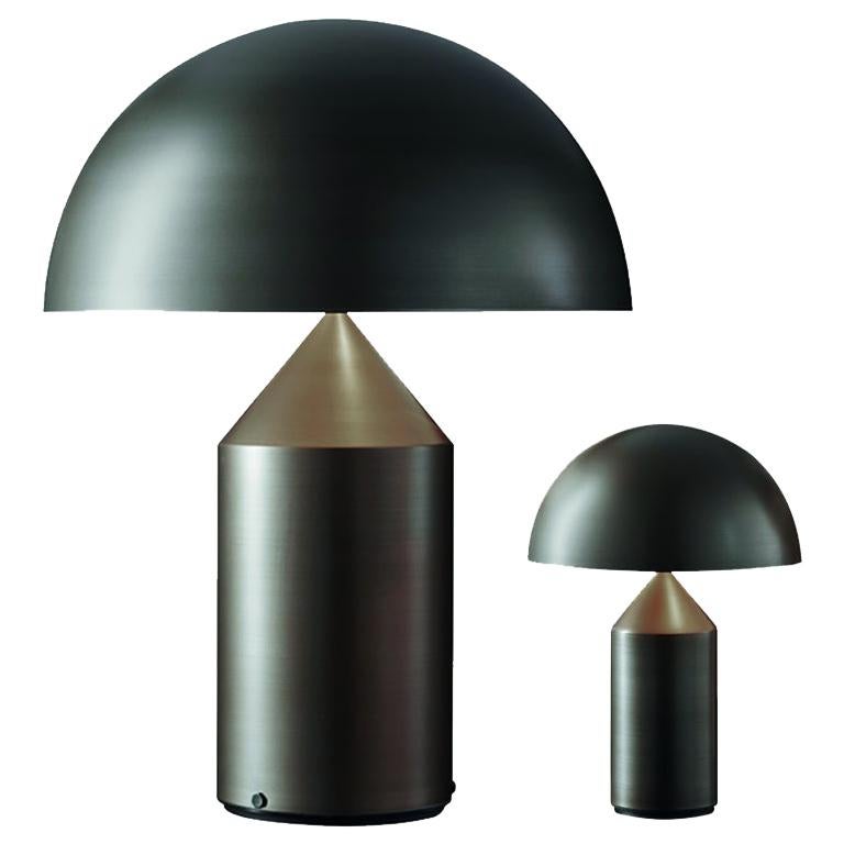 Set of 'Atollo' Large and Small Bronze Table Lamp Designed by Vico Magistretti