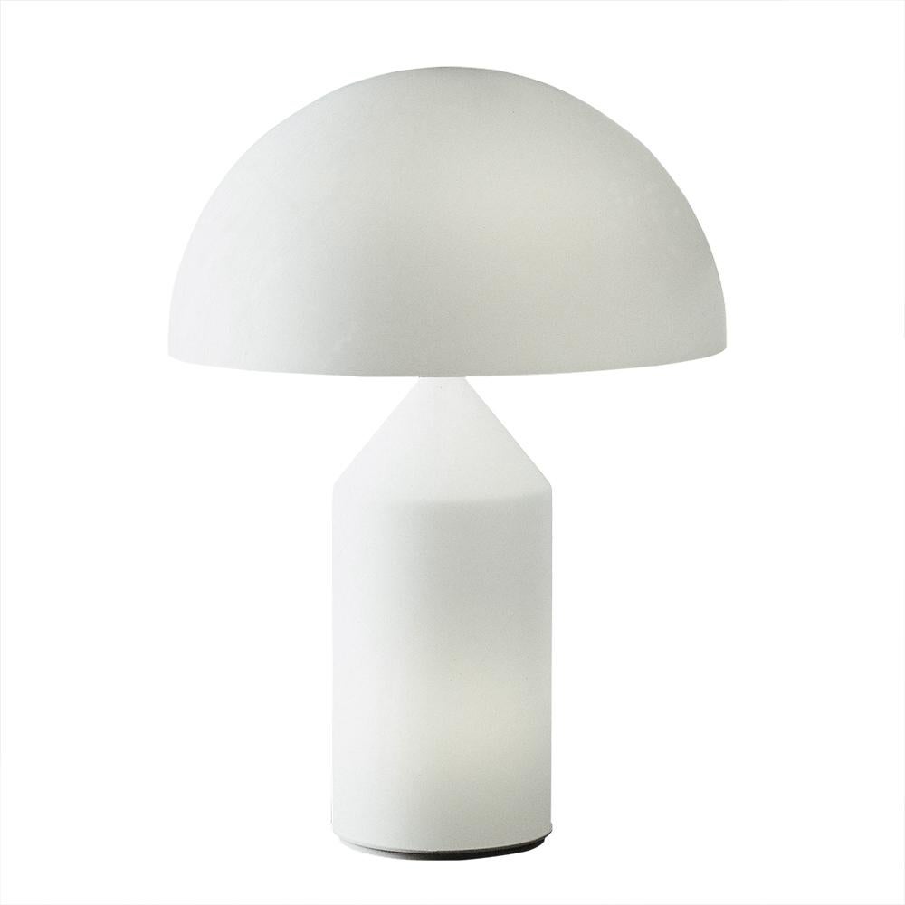 Mid-Century Modern Set of 'Atollo' Large and Small Glass Table Lamp Designed by Vico Magistretti