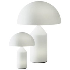 Set of 'Atollo' Large and Small Glass Table Lamp Designed by Vico Magistretti