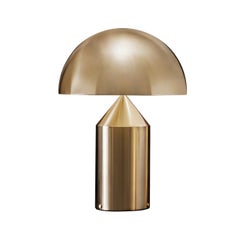 Set of 'Atollo' Large and Small Gold Table Lamp Designed by Vico Magistretti