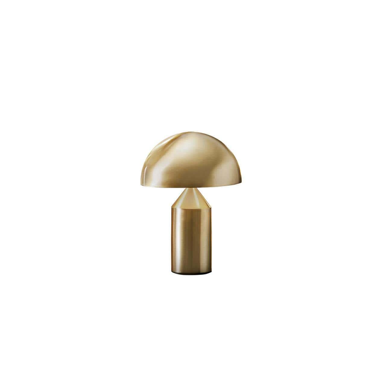 Contemporary Set of 'Atollo' Large and Small Gold Table Lamp Designed by Vico Magistretti For Sale