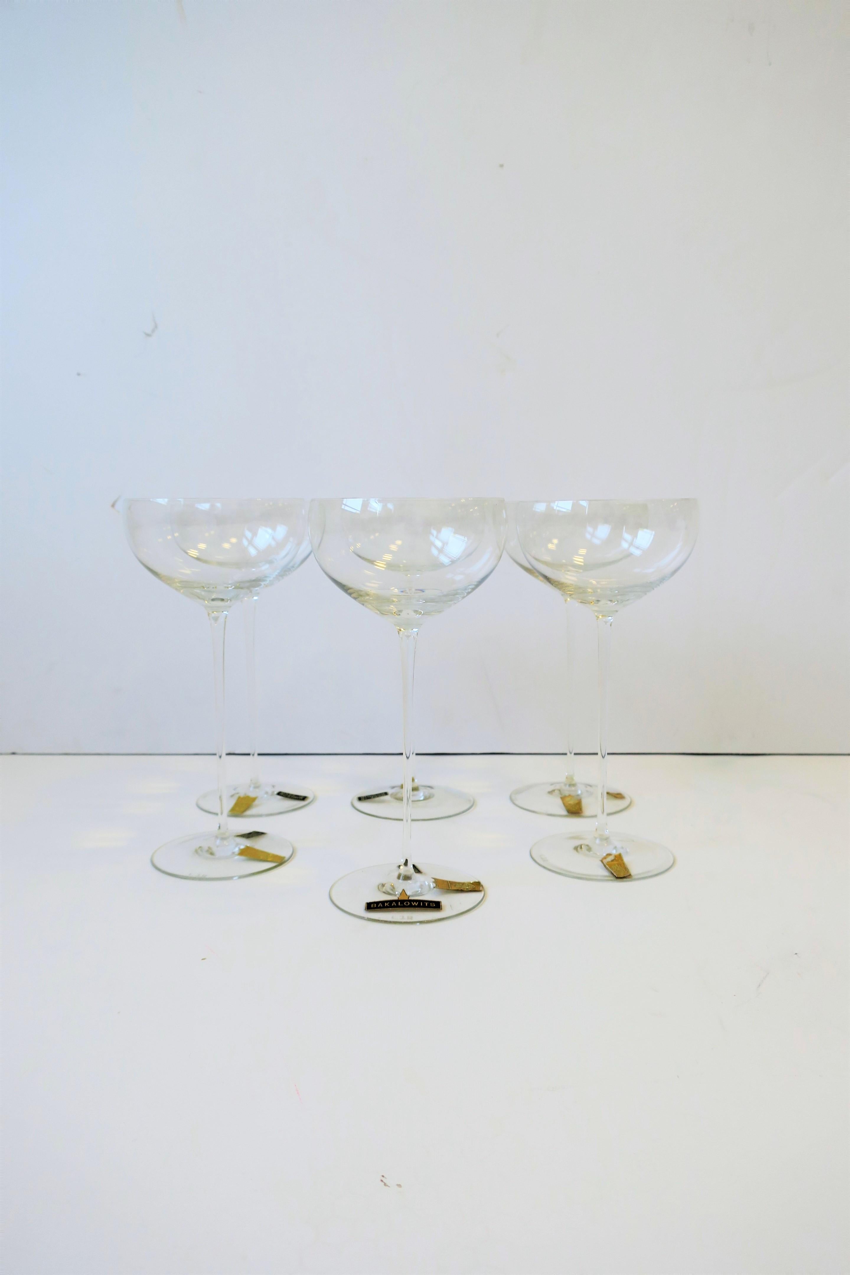 Set of 6 Austrian Champagne or Wine Glasses by Claus Josef Riedel at 1stDibs