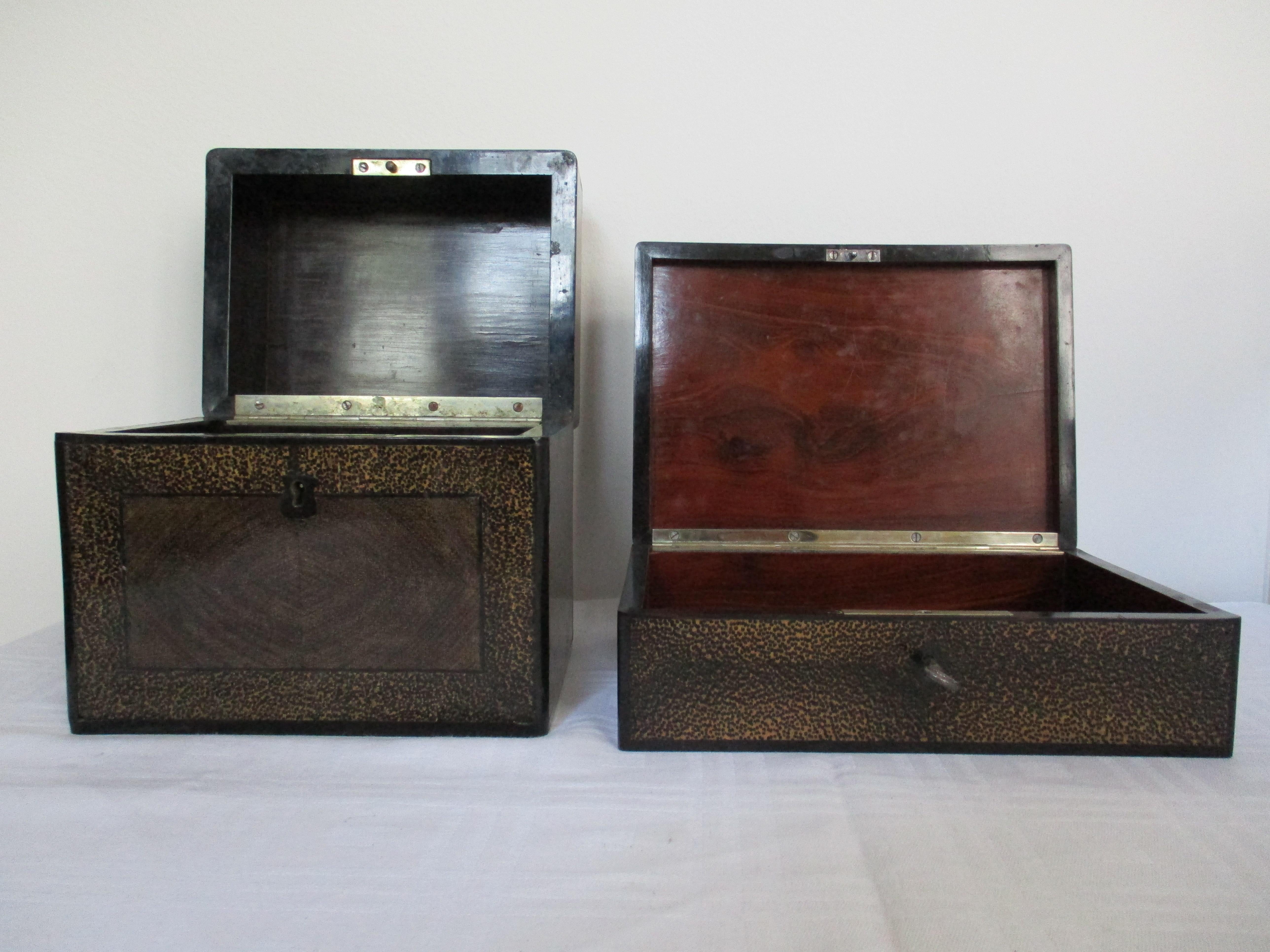 Hand-Crafted Set of Austrian Tobacco Jar and Cigar box For Sale