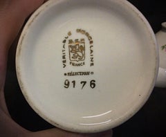 Set of Authentic S.E.R France Porcelain Coffee Pot, Pitcher & Sugar Bowl - 2Y48