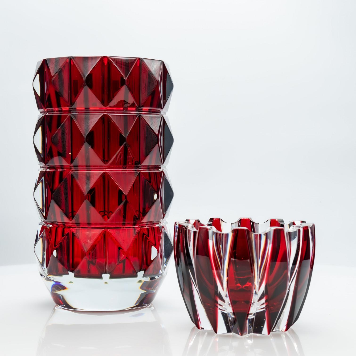 Satz von Baccarat und Sèvres Glasvasen, Kristall, Frankreich im Angebot 5