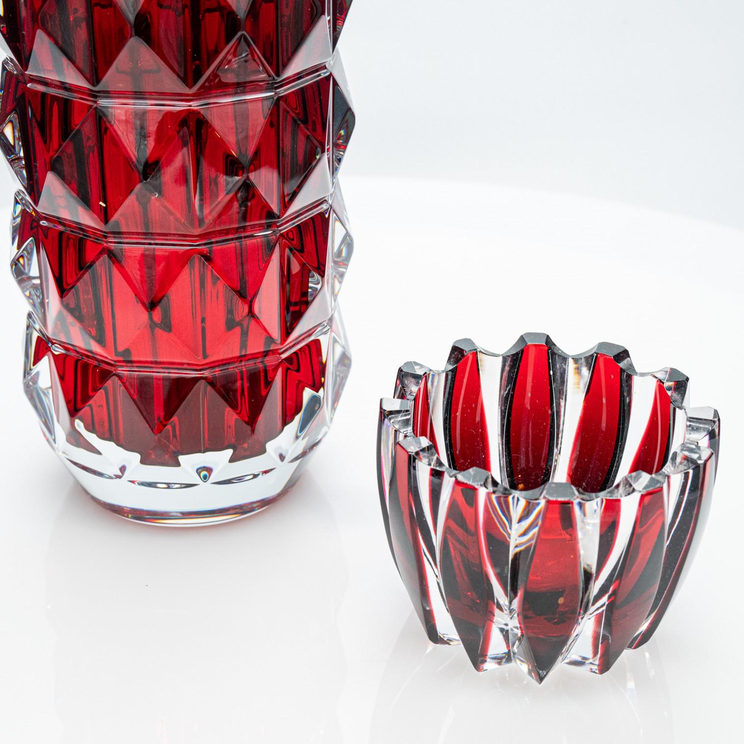 Satz von Baccarat und Sèvres Glasvasen, Kristall, Frankreich im Angebot 6