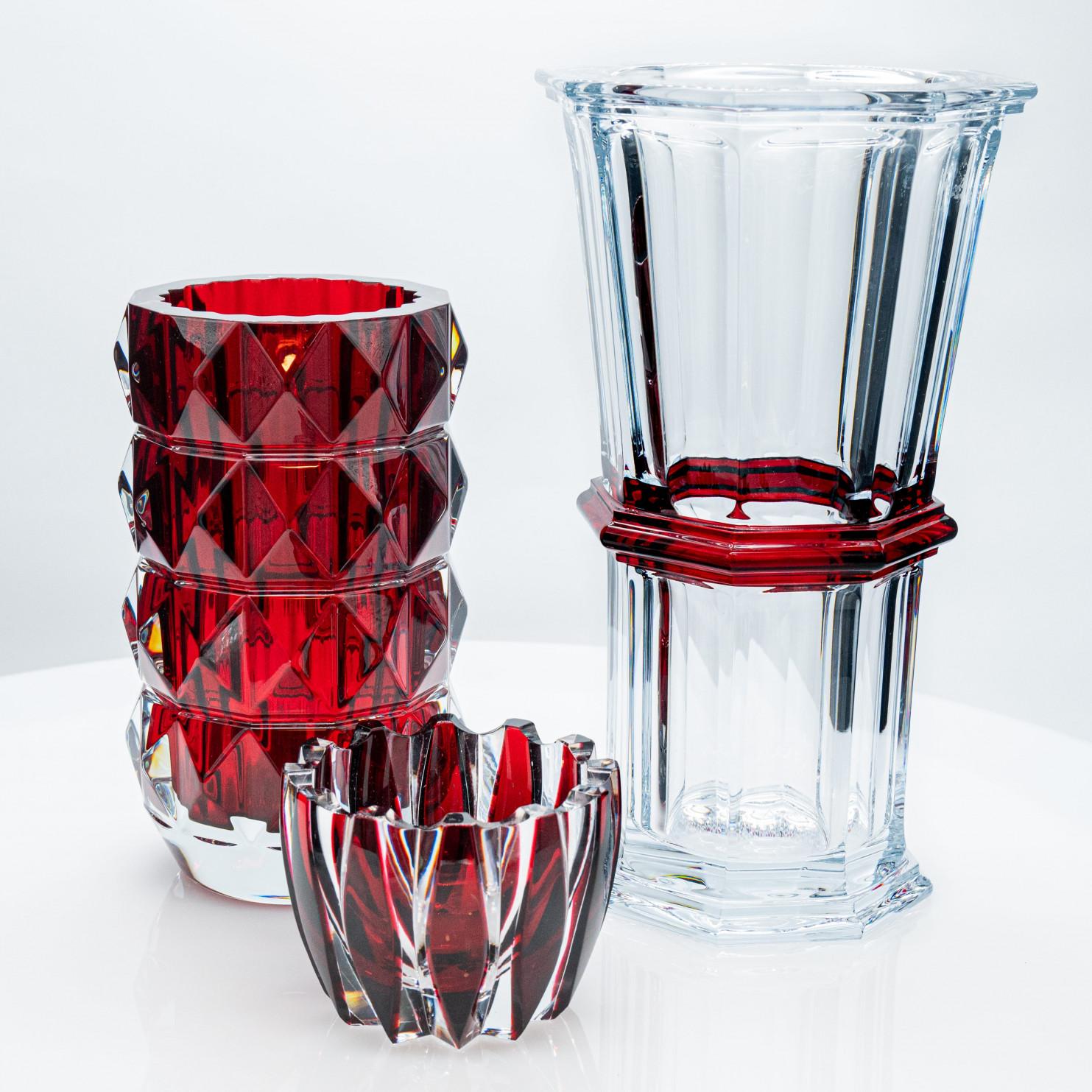 Satz von Baccarat und Sèvres Glasvasen, Kristall, Frankreich im Angebot 8