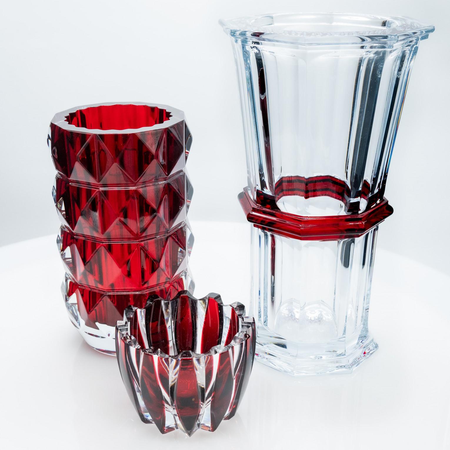 Satz von Baccarat und Sèvres Glasvasen, Kristall, Frankreich im Angebot 9