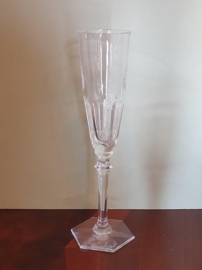 Ensemble de 12 flûtes à champagne en cristal Baccarat « Harcourt Eve