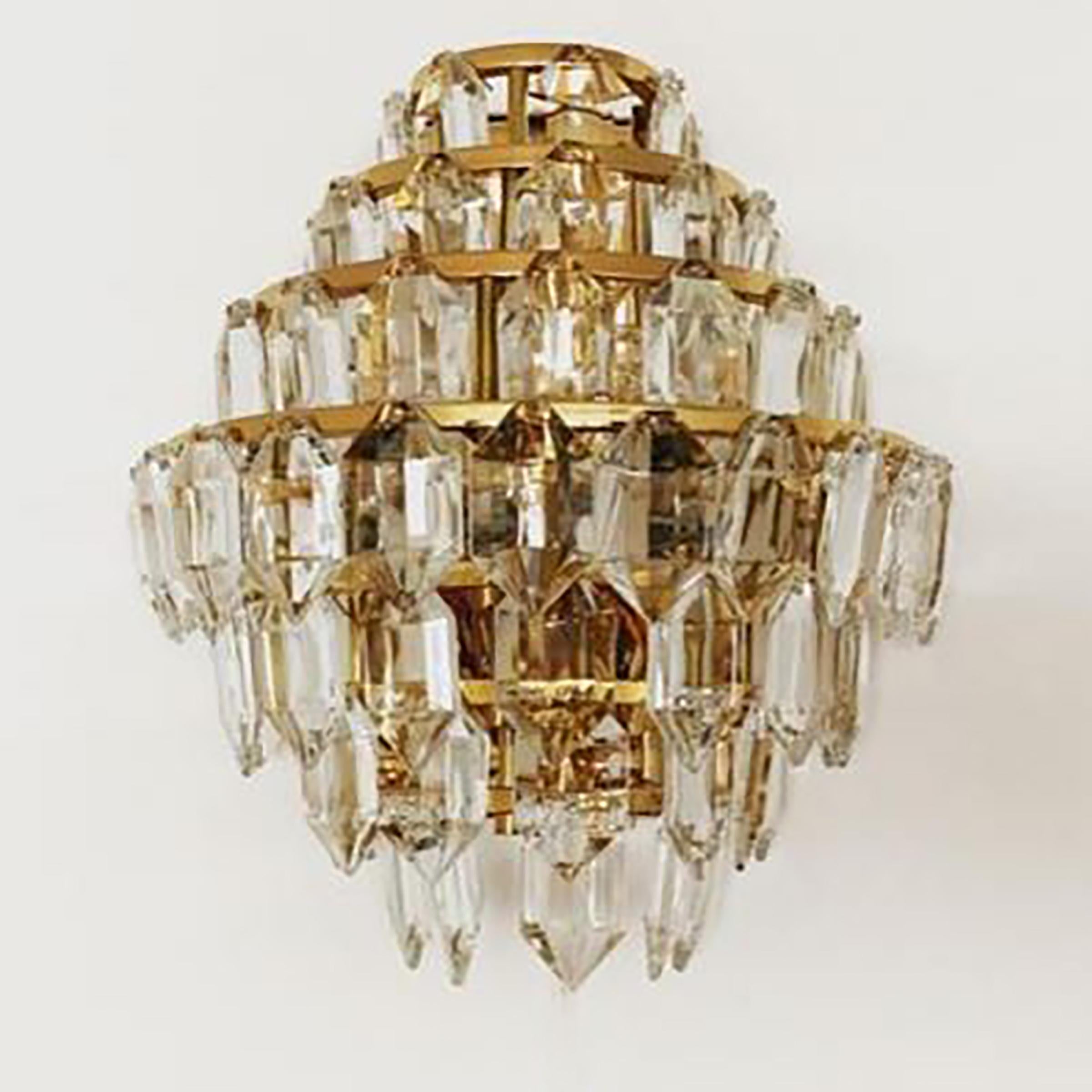 Set of Bakalowits & Sohne Chandelier and 2 Wall Lights, 1960s For Sale 4