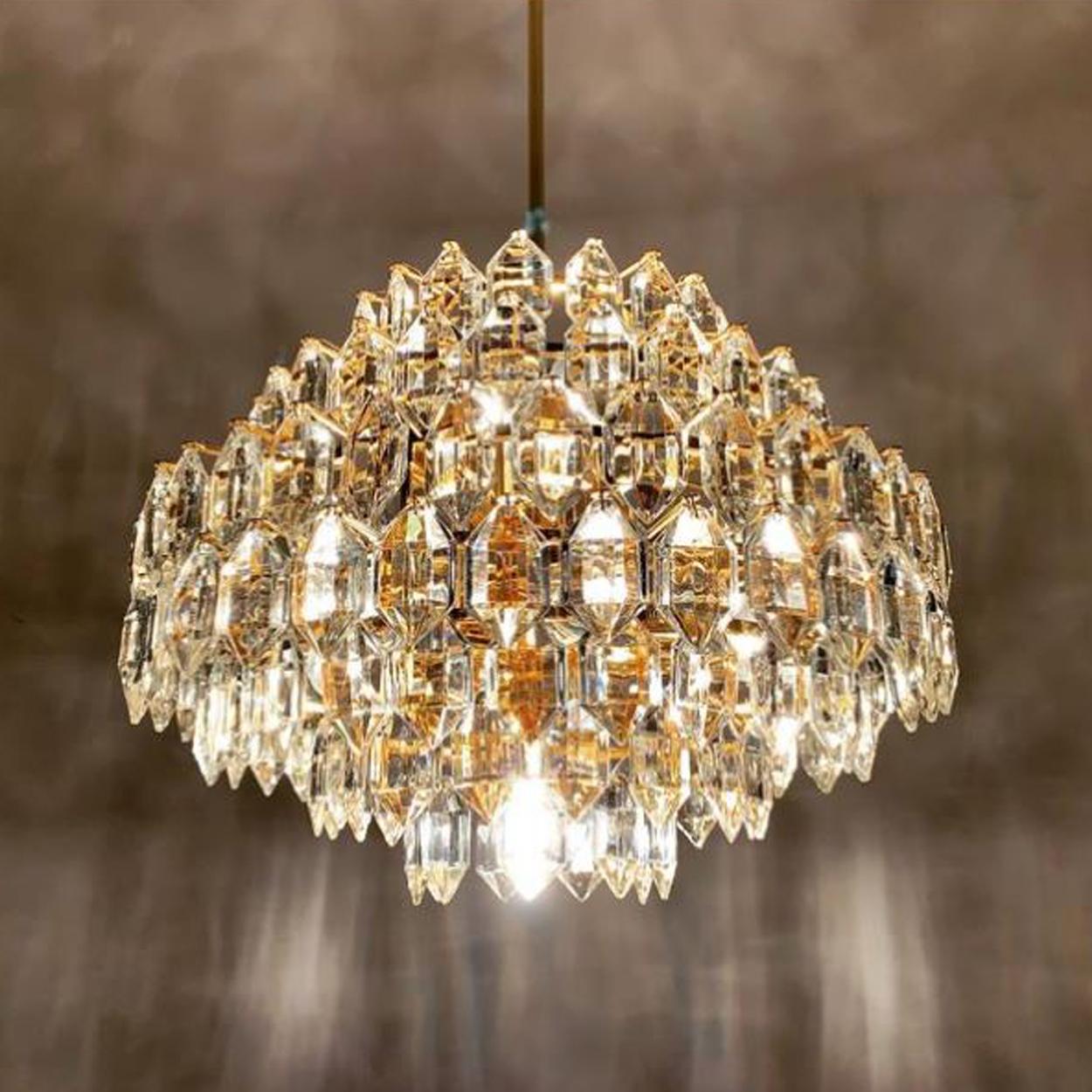 Set di lampadari e 2 applique di Bakalowits & Sohne, anni '60 In condizioni ottime in vendita a Rijssen, NL