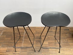 Set di sgabelli da bar e di 2 sgabelli alti in bambù, 1960
