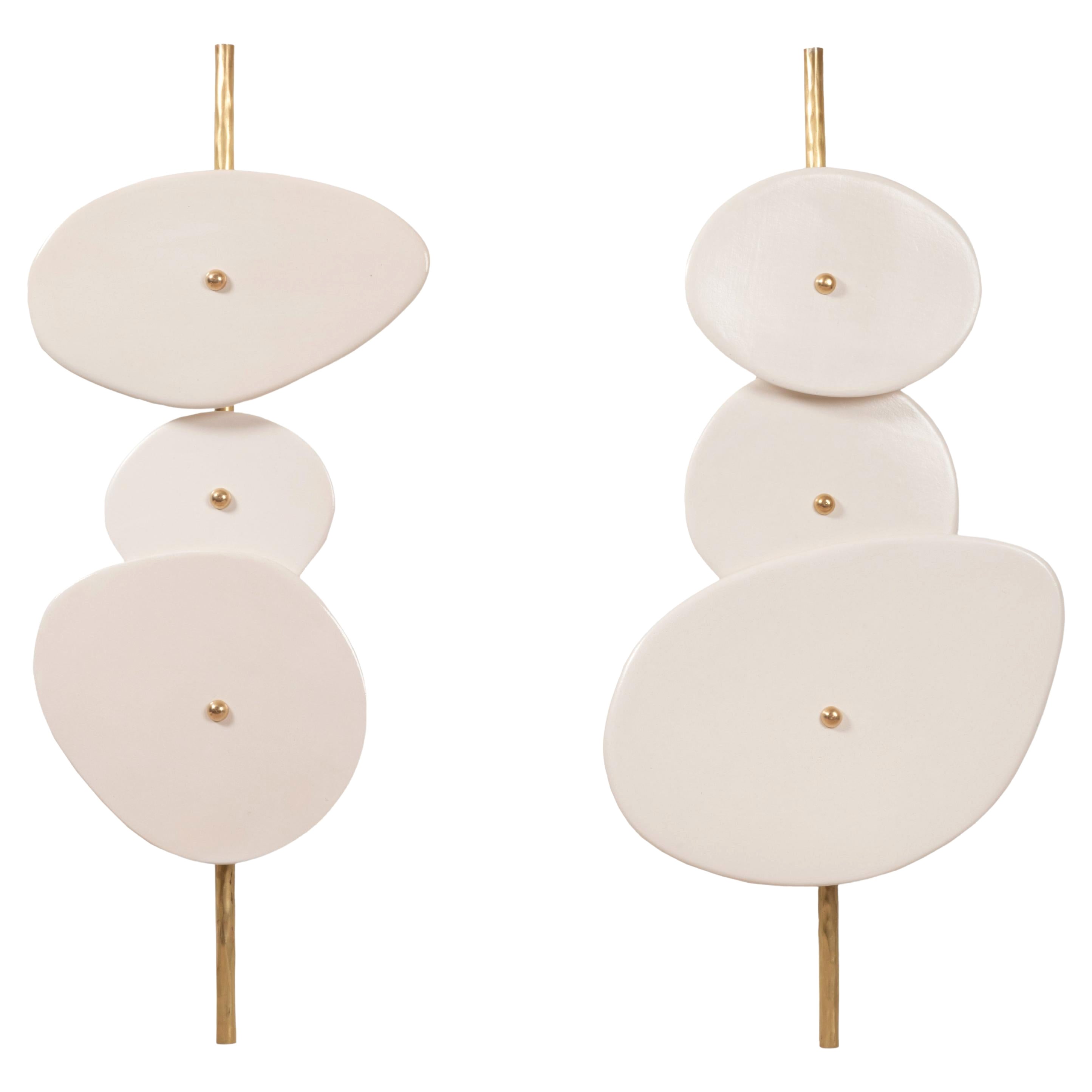 Set of Bamboo Wall Sconce by Elsa Foulon