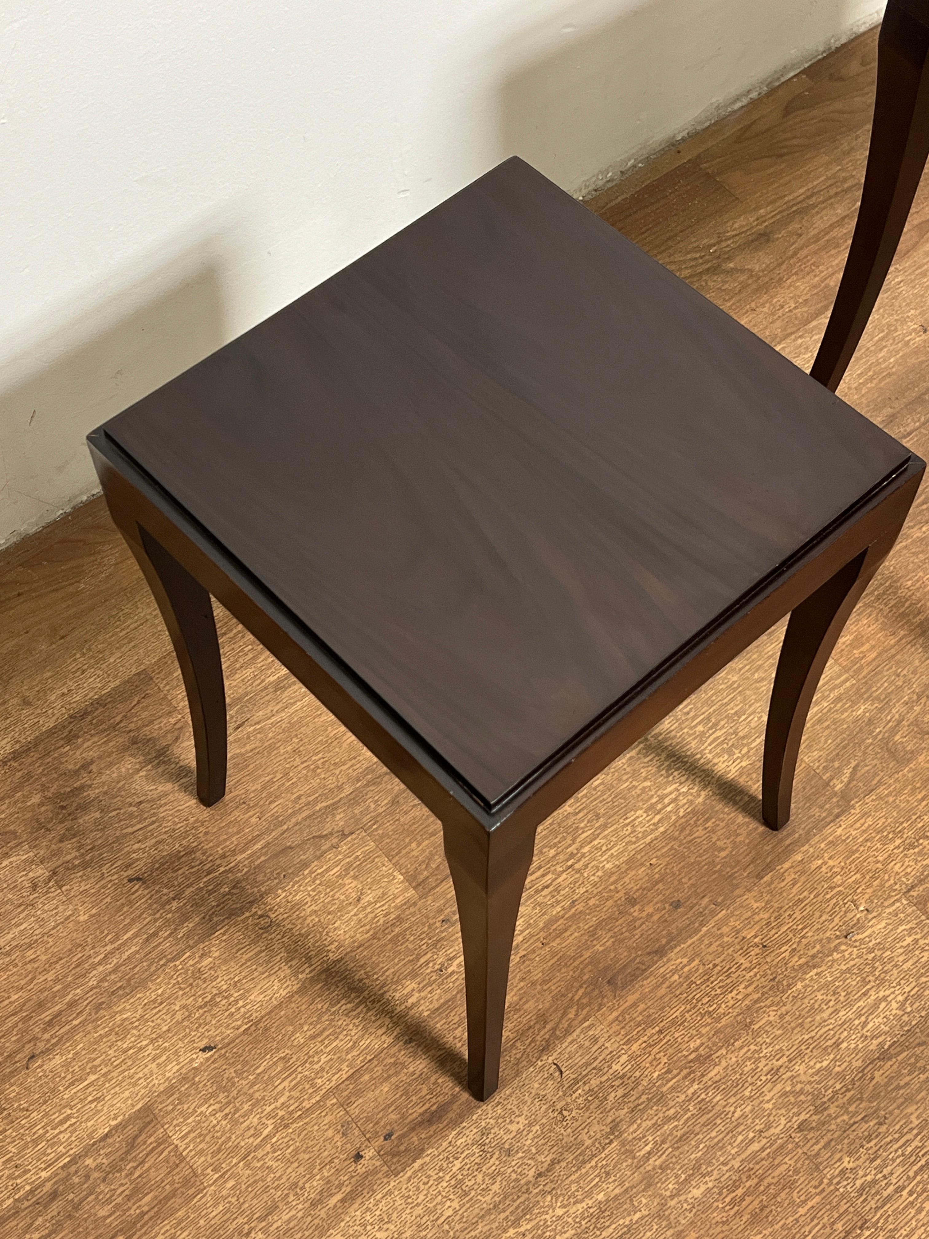 Late 20th Century Set of Barbara Barry for Baker Furniture Mahogany Nesting Tables Circa 1980s For Sale