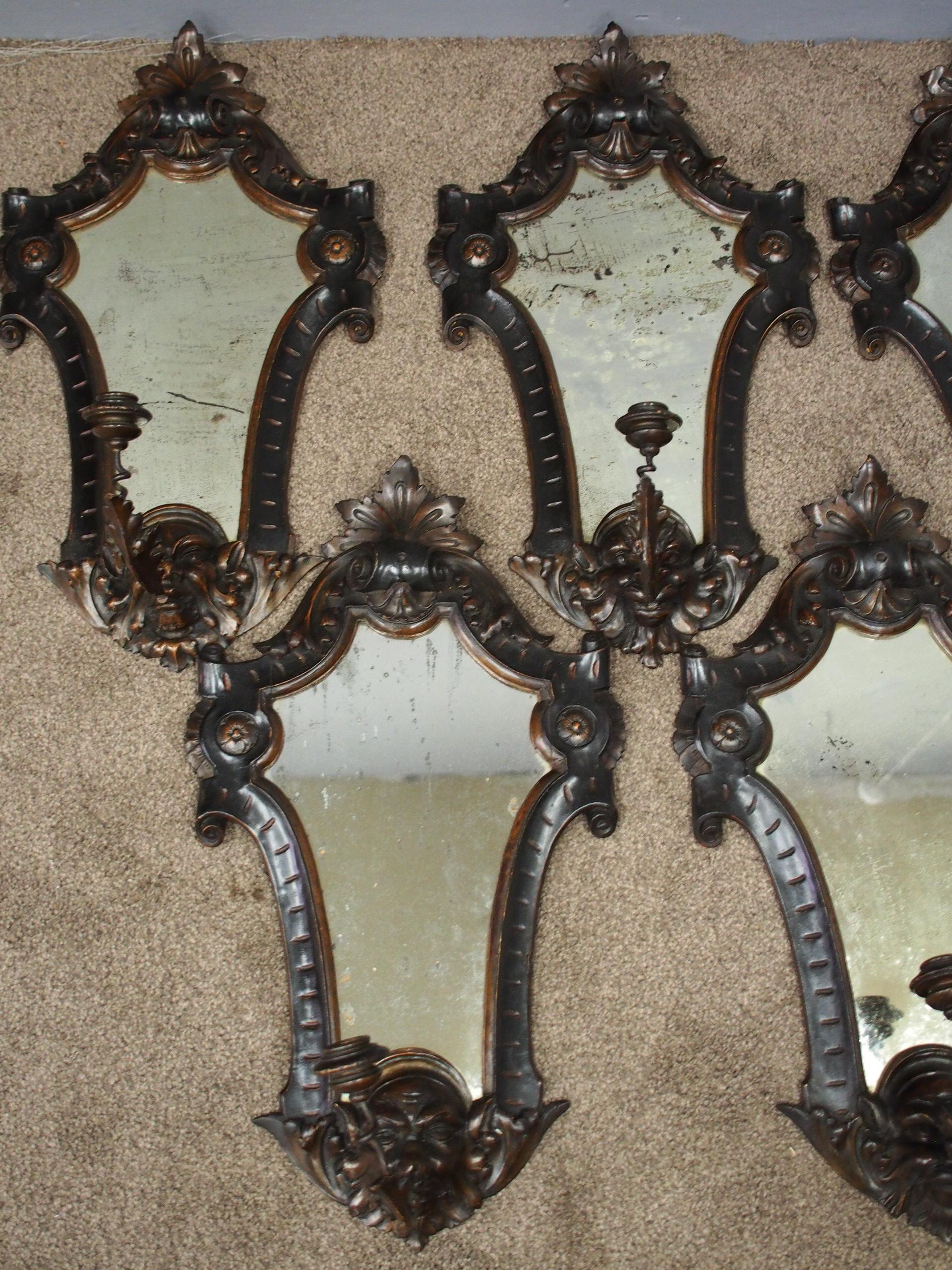 Set of Baroque Style Softwood Girandoles In Good Condition For Sale In Edinburgh, GB