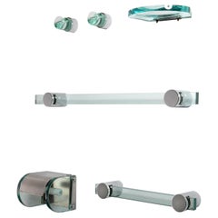 Set of Bathroom Fixtures by Max Ingrand for Fontana Arte, Italy, 1960s