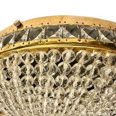Set of Beaded Crystal Light Fixtures, Sold Individually