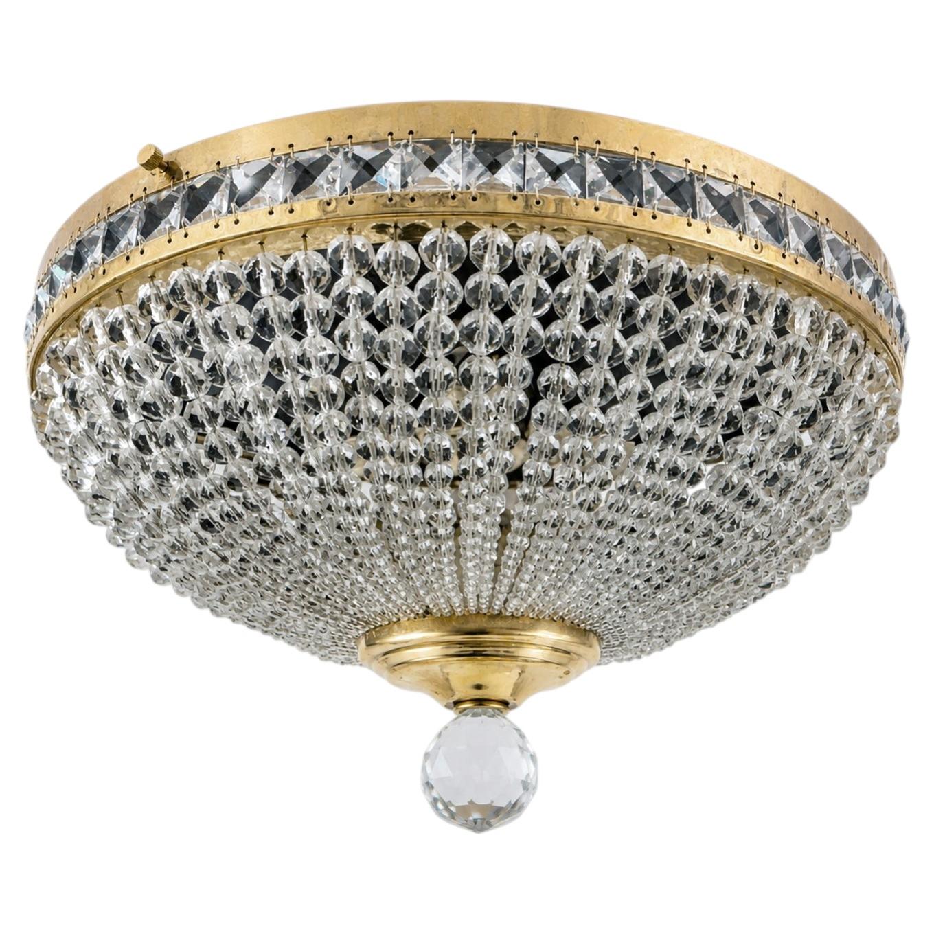 Set of Beaded Crystal Light Fixtures, Sold Individually