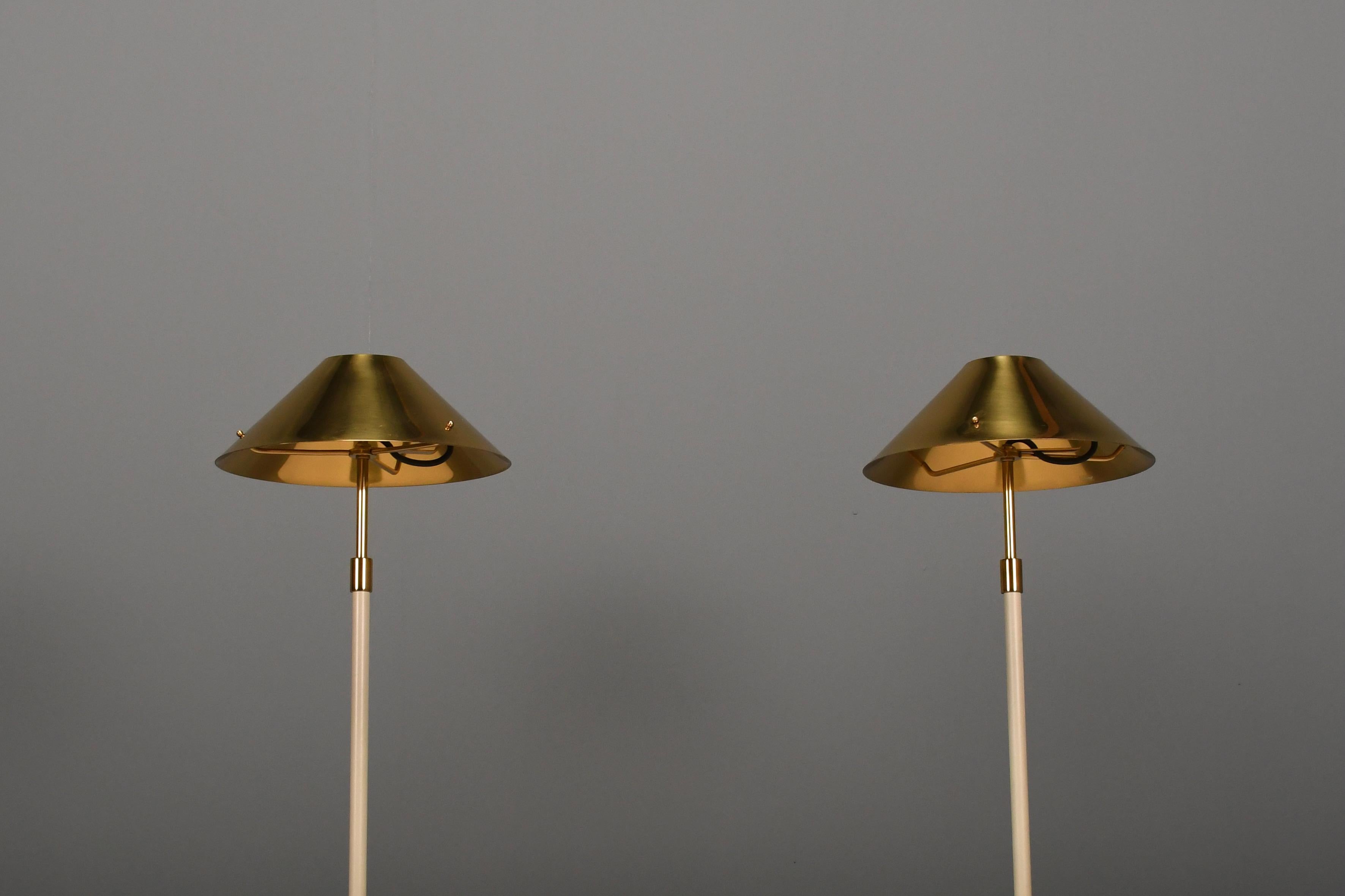 German Set of Beautiful Brass Table Lamps by Mathias Thörner