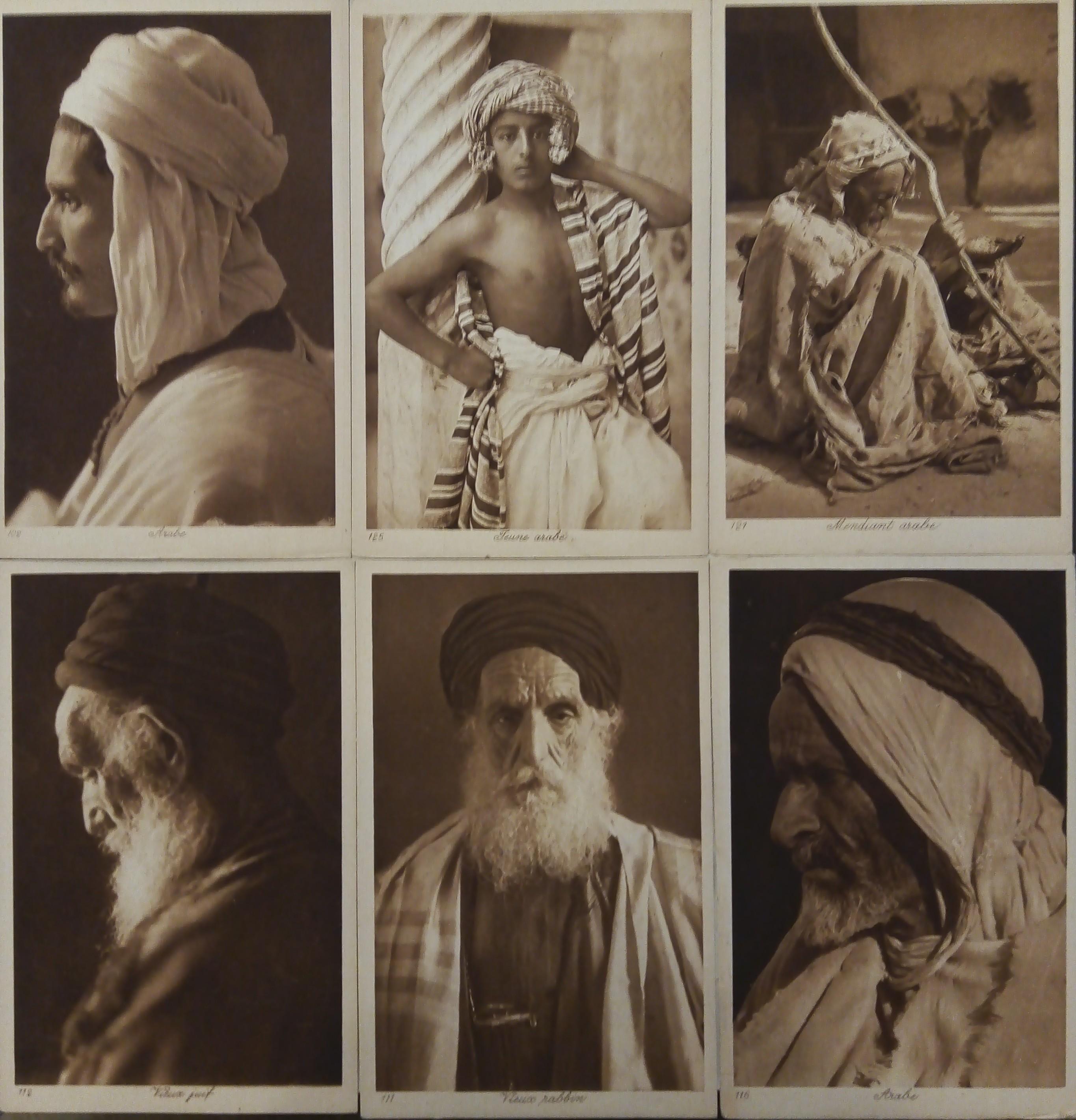 Tunisian Set of Beautiful Litographic Postcards from North Africa by Lehnert & Landrock For Sale
