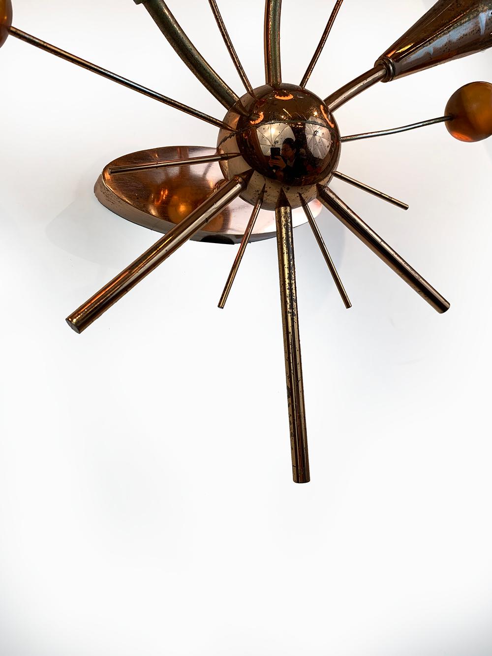 Conjunto de hermosas lámparas de estilo Stilnovo moderno de mediados de siglo, hacia 1960 Latón en venta