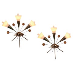 Magnifique ensemble de belles appliques de style Stilnovo modernes du milieu du siècle, datant d
environ 1960