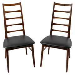 Set of Beautiful Side Chairs Model "Lis" in Danish Teak