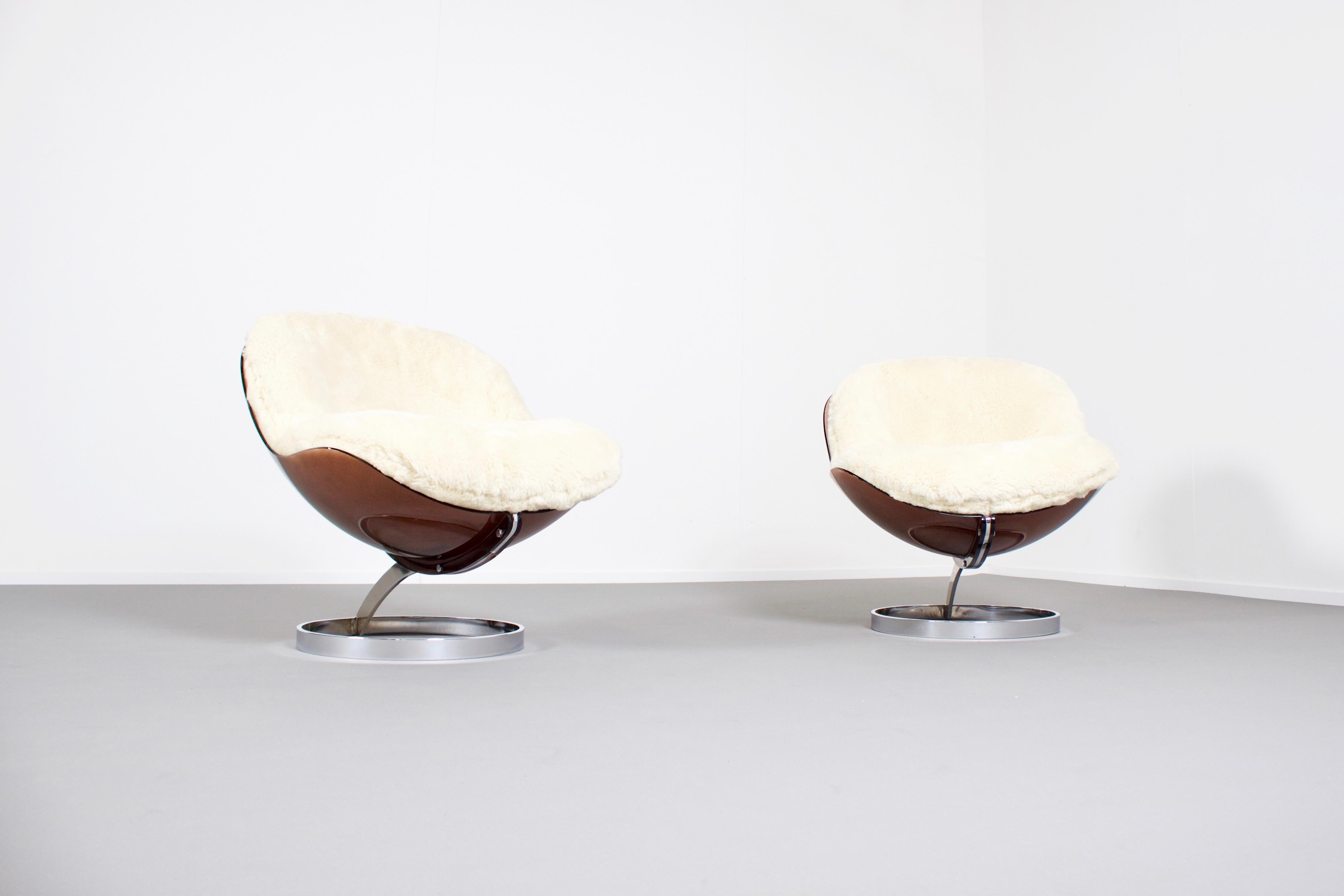 20th Century Set of Beautiful ’Sphere’ Lounge Chairs by Boris Tabacoff for MMM, France, 1971