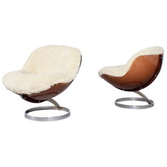 Ensemble de magnifiques chaises longues "Sphère" de Boris Tabacoff pour MMM:: France:: 1971