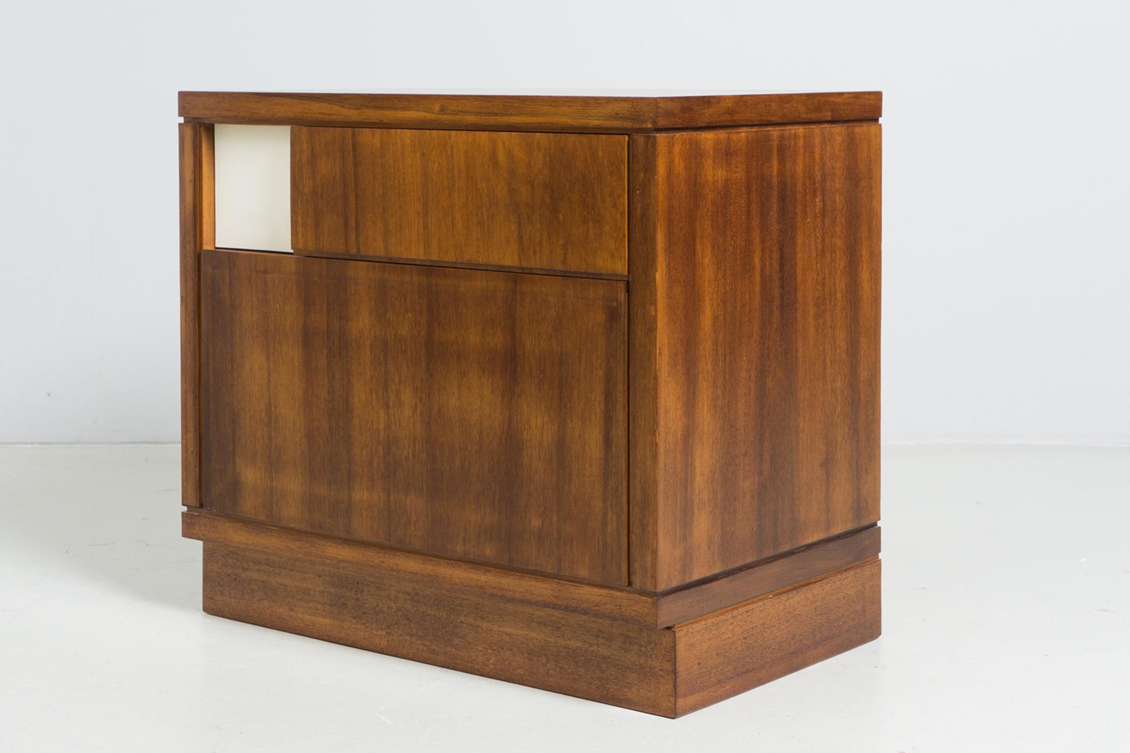 Modern Set of Bed Side Tables, Walnut, Ico Parisi, 1960