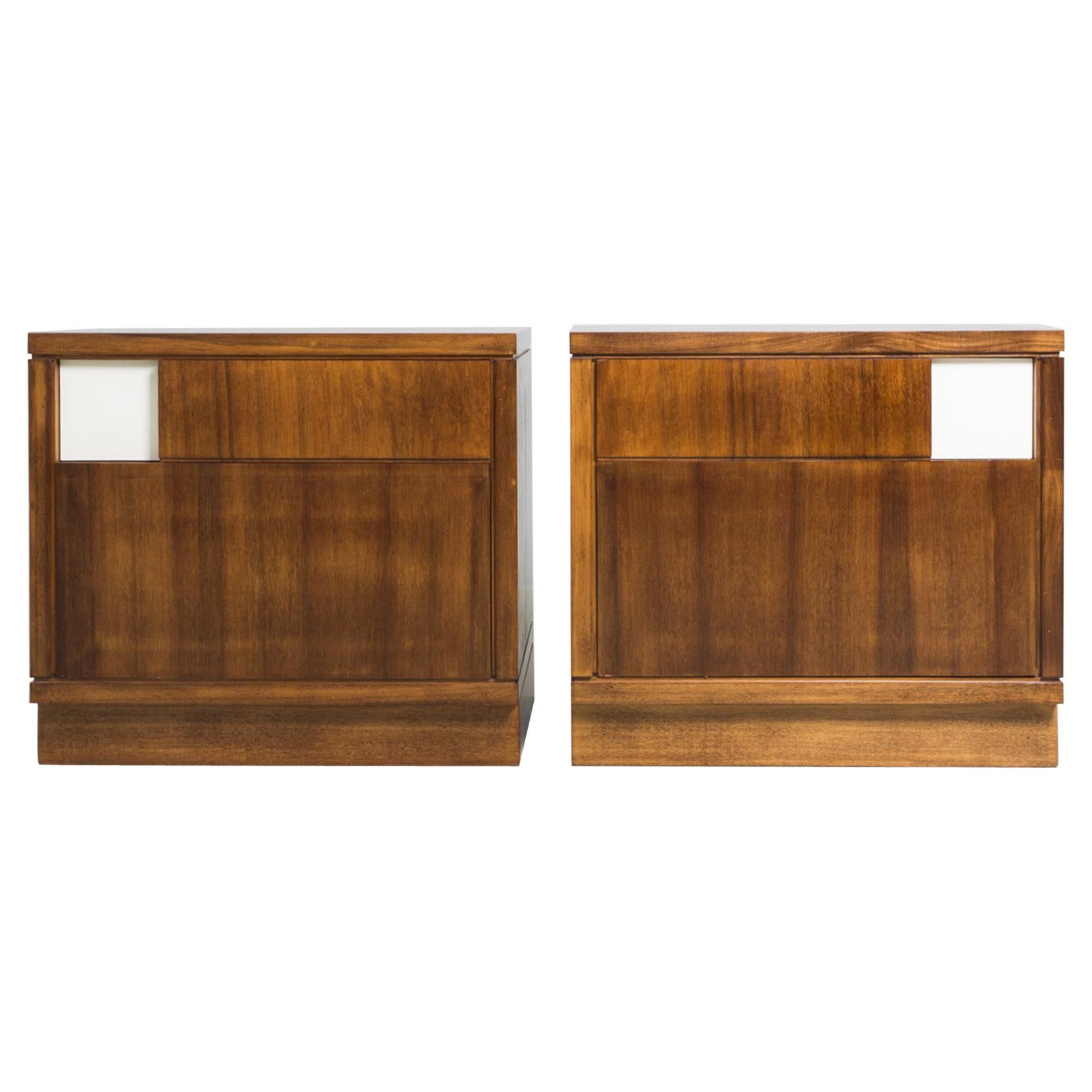 Set of Bed Side Tables, Walnut, Ico Parisi, 1960