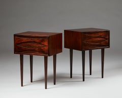 Set of Bedside Tables Designed by Niels Clausen for N.C. Möbler Odense, Denmark