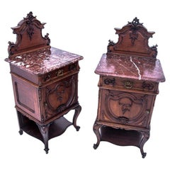 Set of Bedside Tables in the Rococo Style, France, circa 1890