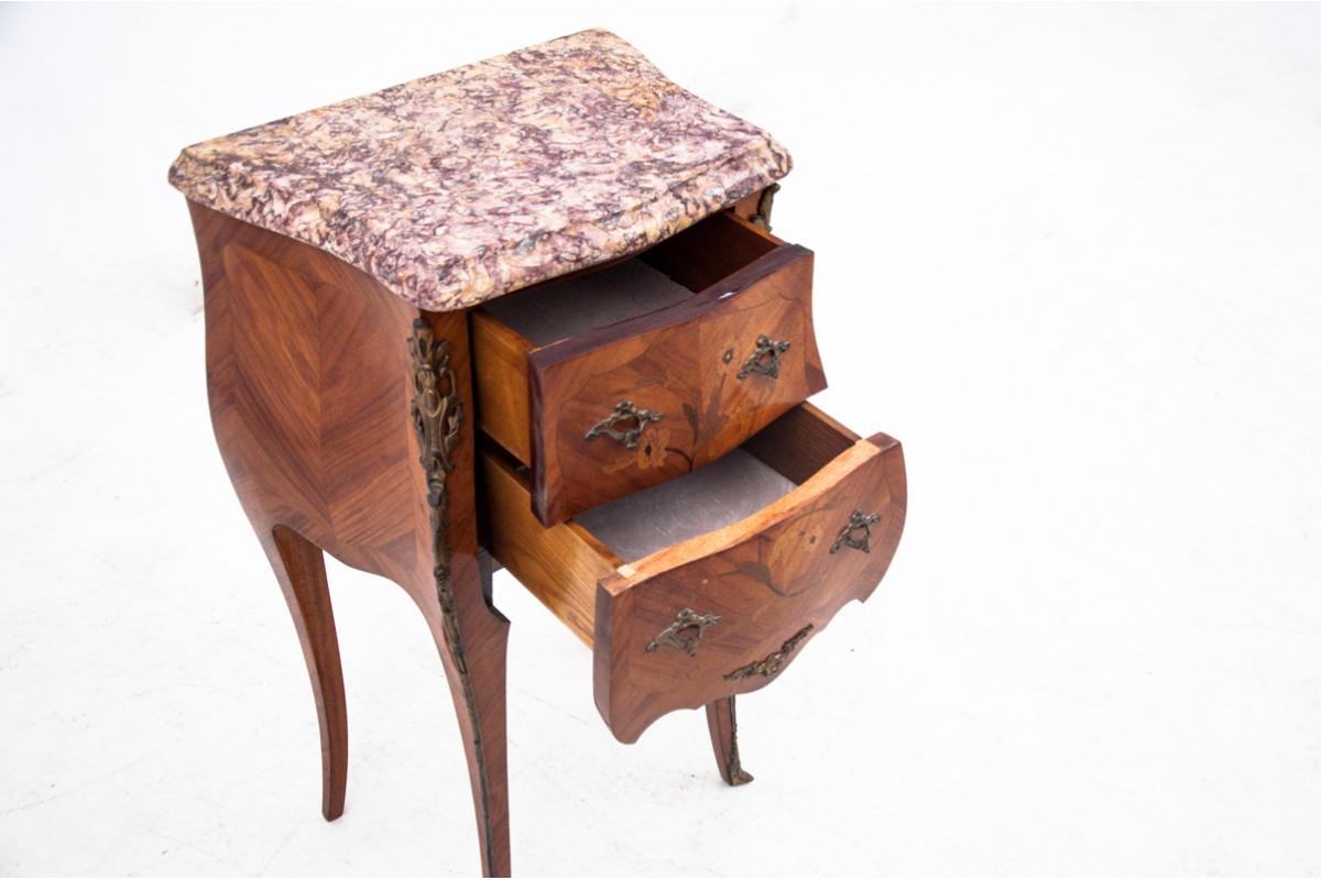 Early 20th Century Set of bedside tables with marble tops, France, circa 1920. For Sale