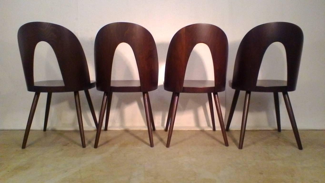 Mid-20th Century Set of Beechwood Chairs, Design Antonín Šuman, 1960s