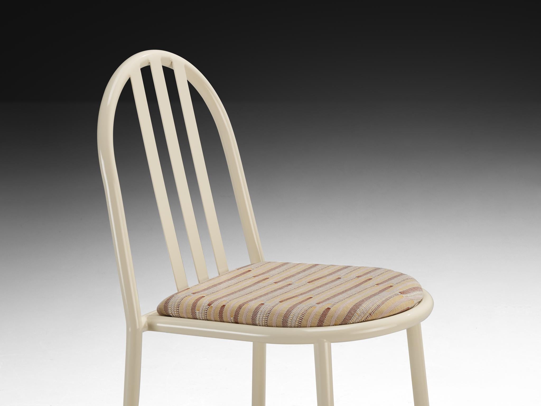 Set of Beige Tubular Steel Chairs by Robert Mallet-Stevens For Sale 6