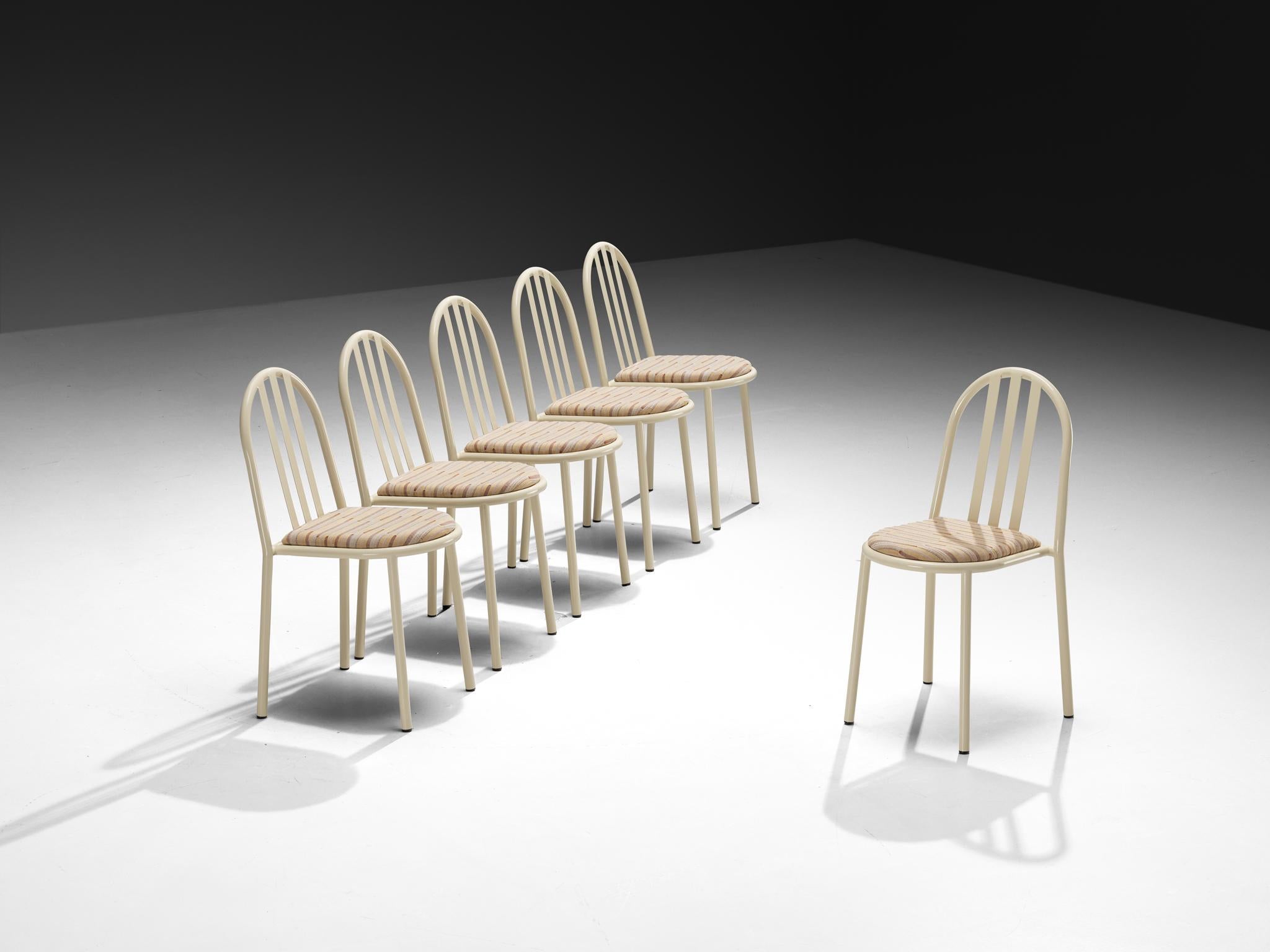 Set of Beige Tubular Steel Chairs by Robert Mallet-Stevens In Good Condition For Sale In Waalwijk, NL