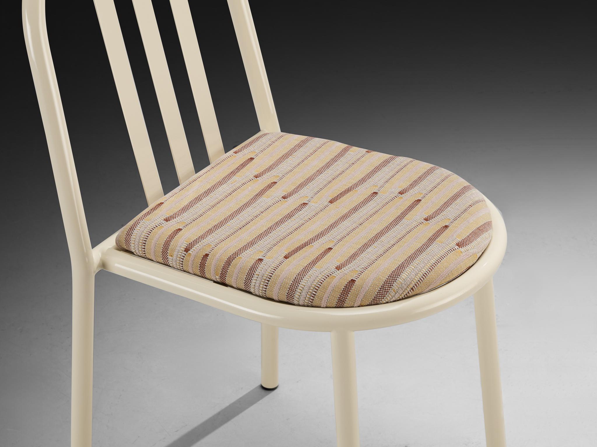 Set of Beige Tubular Steel Chairs by Robert Mallet-Stevens For Sale 1