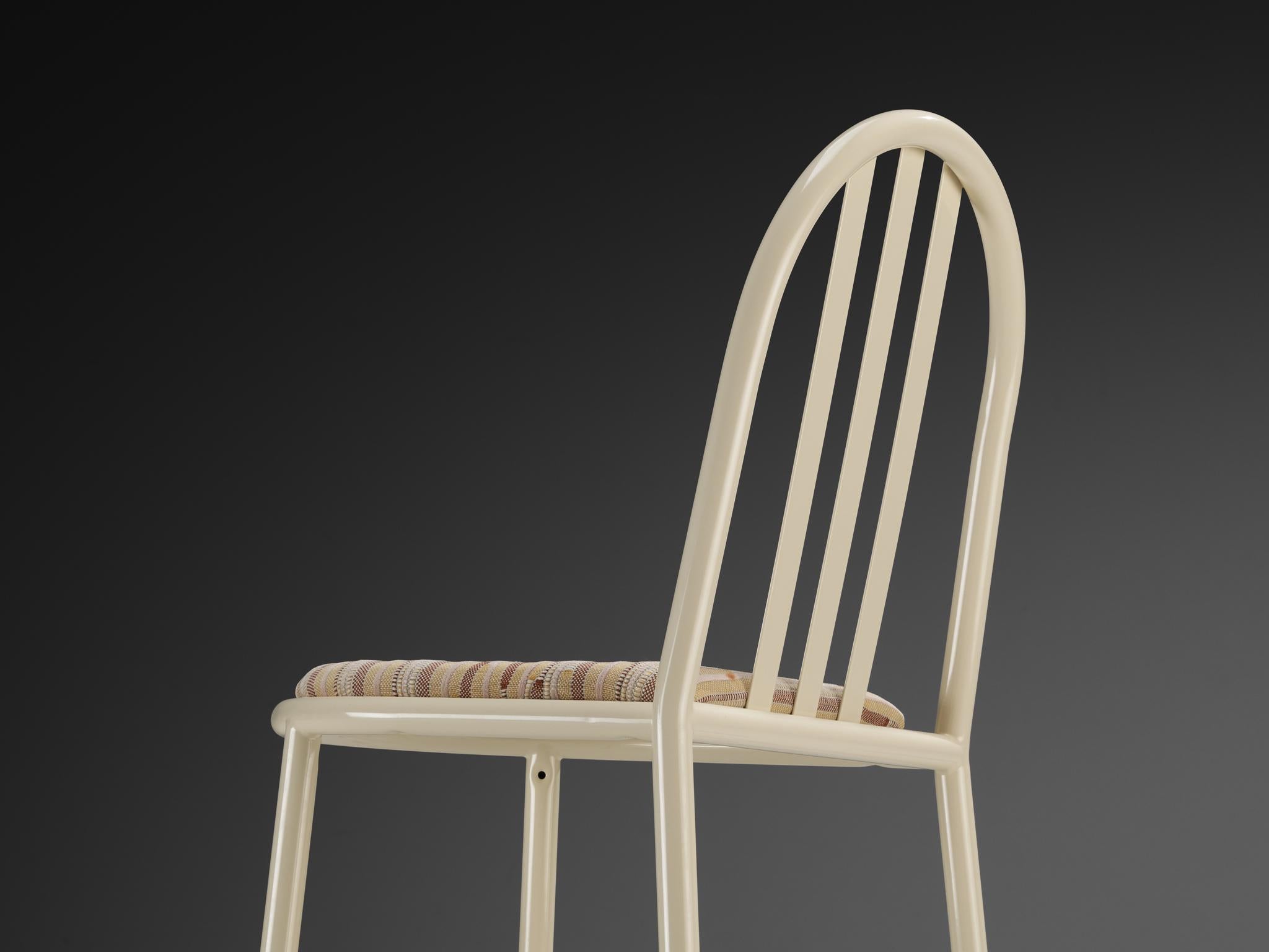 Set of Beige Tubular Steel Chairs by Robert Mallet-Stevens For Sale 3
