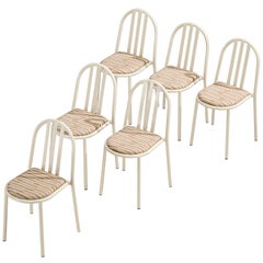Set di sedie tubolari beige in acciaio di Robert Mallet-Stevens