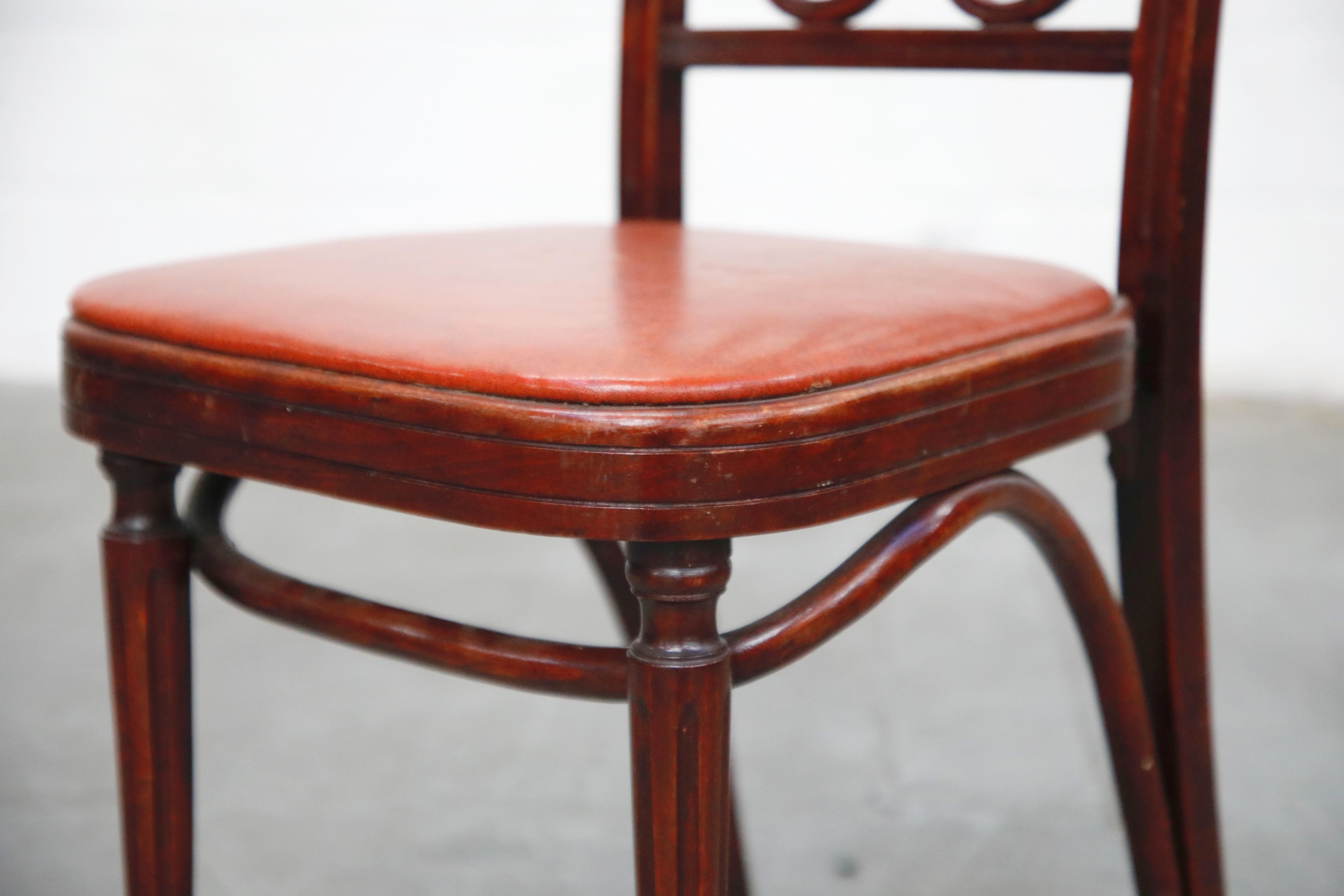 Bentwood Dining Chair by Josef Hoffmann for Thonet, circa 1920s, Signed 5