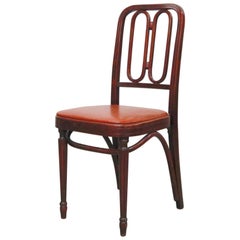 Antique Bentwood Dining Chair by Josef Hoffmann for Thonet, circa 1920s, Signed