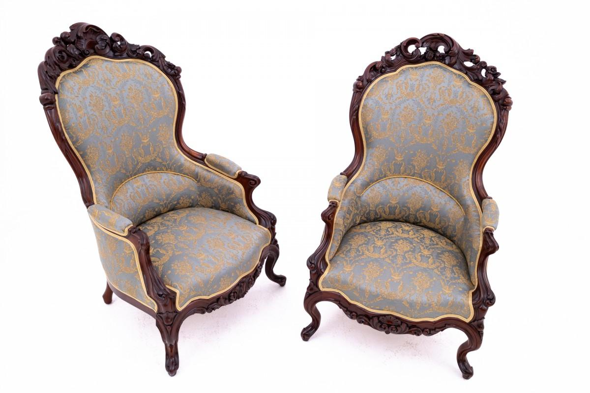Louis-Philippe Ensemble de fauteuils Berger, France, vers 180. Après la rénovation. en vente