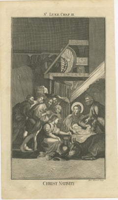 Set of Biblical Engravings – Nativity, Luke the Evangelist & Annunciation, c1735