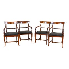 Conjunto de sillones Biedermeier de caoba de principios del siglo XX