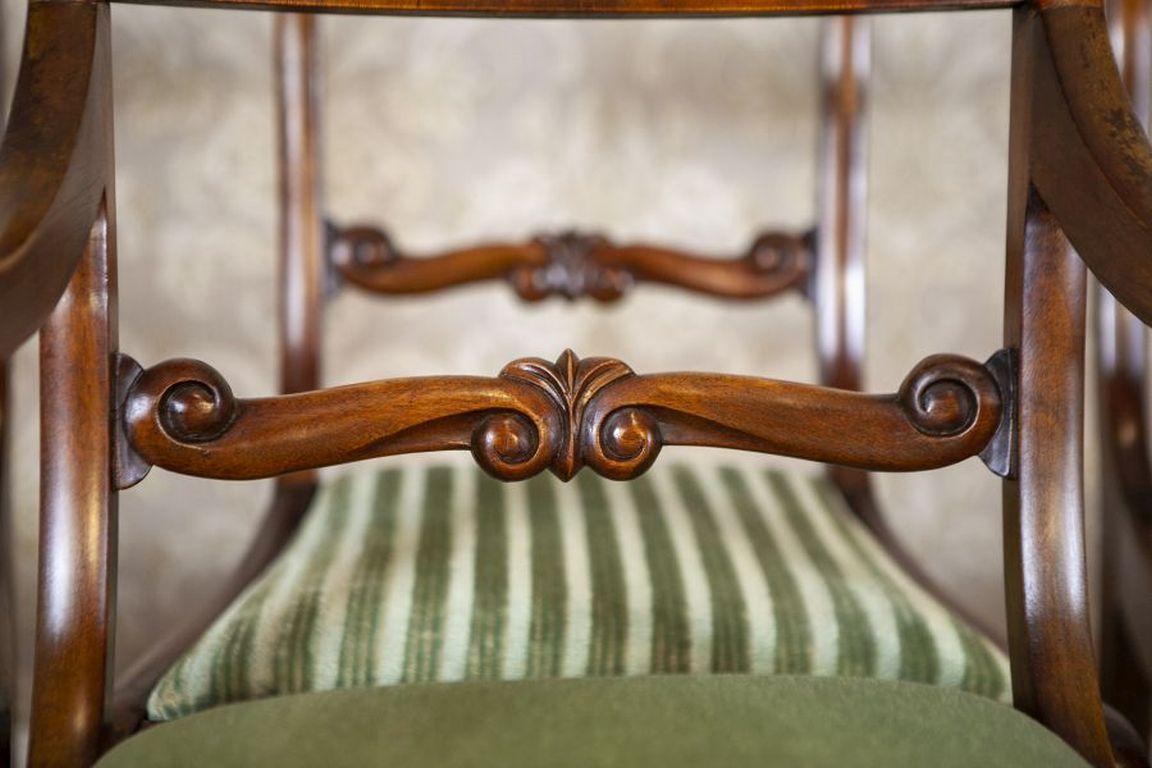 Set di sedie e poltrone in mogano in stile Biedermeier dell'inizio del XX secolo in vendita 6