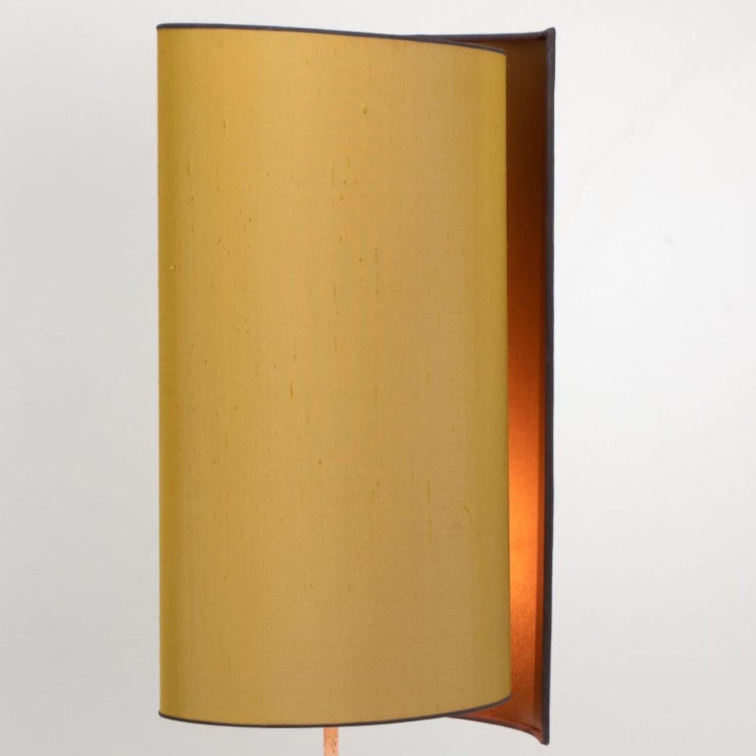 Set of Bitossi Table Lamps, with Custom Made Silk Shades by Rene Houben For Sale 4